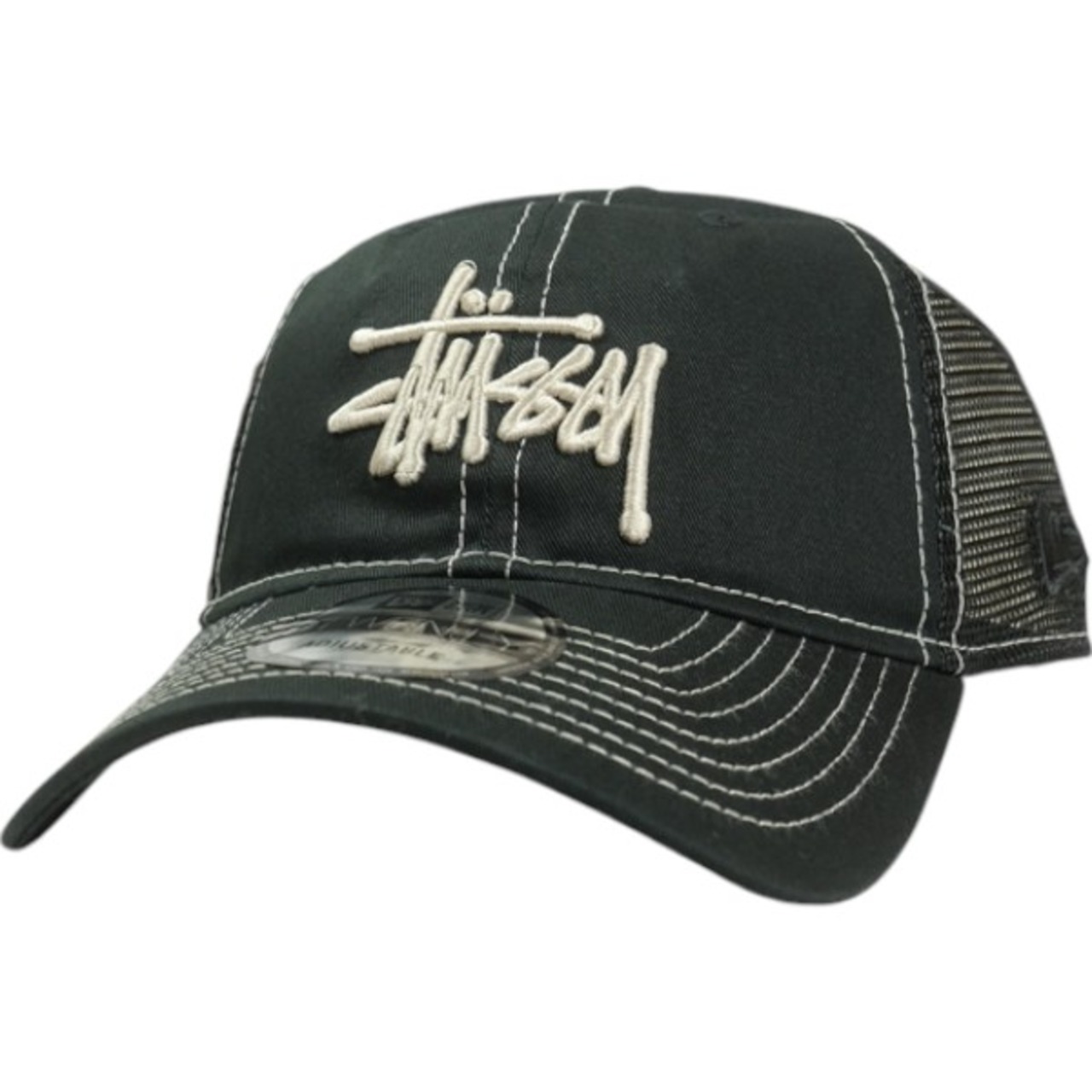 STUSSY ×NEW ERA 9TWENTY 25SS WASHED BASIC TRUCKER BLACK【新古品・未使用品】