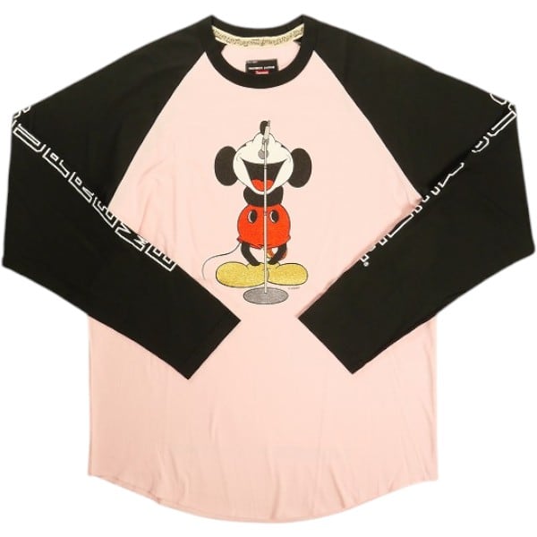 SUPREME ×Number (N)ine 25FW Mickey Mouse Raglan L/S Top Pink ロンT 【新古品・未使用品】