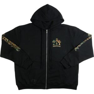 CHROME HEARTS HORSESHOE 3 CEM CRS ZIP HOODIE BLACK/CAMO/GOLD ジップパーカー 黒 【新古品・未使用品】