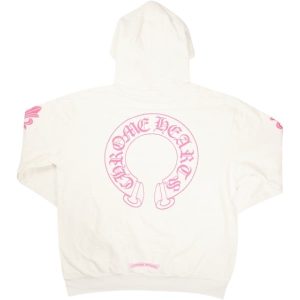 CHROME HEARTS HORSESHOE HOODIE WHITE/PINK パーカー【新古品・未使用品】