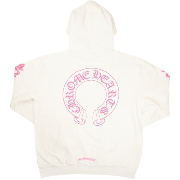 CHROME HEARTS HORSESHOE HOODIE WHITE/PINK パーカー【新古品・未使用品】