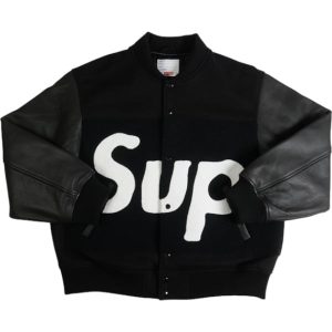 SUPREME 24SS Big Logo Chenille Varsity Jacket Black ジャケット 黒 【新古品・未使用品】