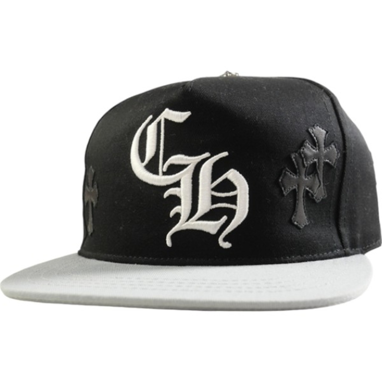 CHROME HEARTS 5 PANEL CAP BSBL BLK W/SLVクロスパッチ付きキャップ 【新古品・未使用品】