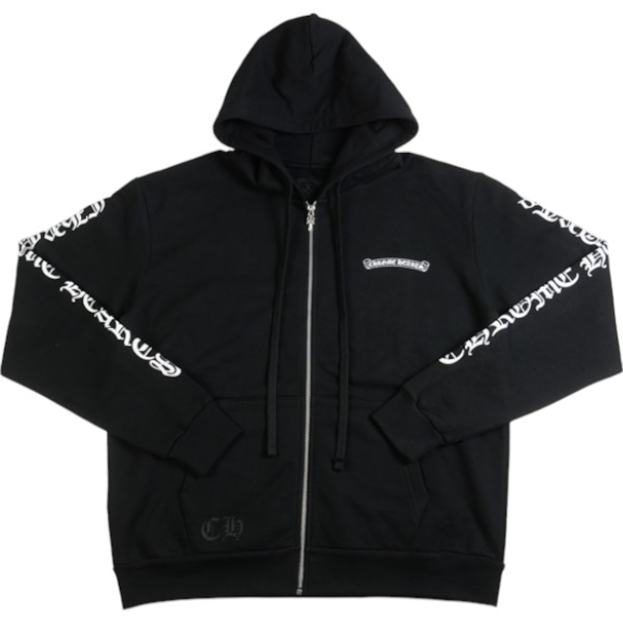 CHROME HEARTS SCROLL FULL ZIP HOODIE BLACK ジップパーカー【新古品・未使用品】