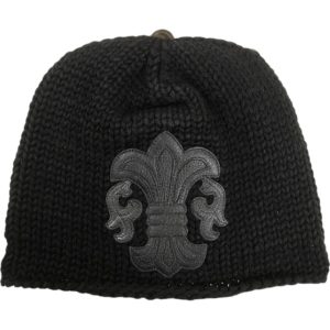 CHROME HEARTS FLEUR PATCH CASHMERE BEANIE 黒 【新古品・未使用品】