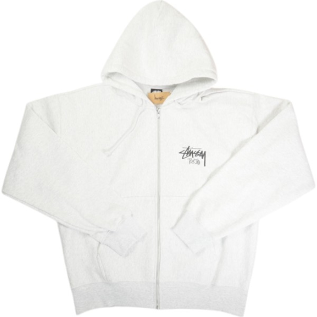 STUSSY STOCK TOKYO ZIP HOOD ASH HEATHER 灰 【新古品・未使用品】