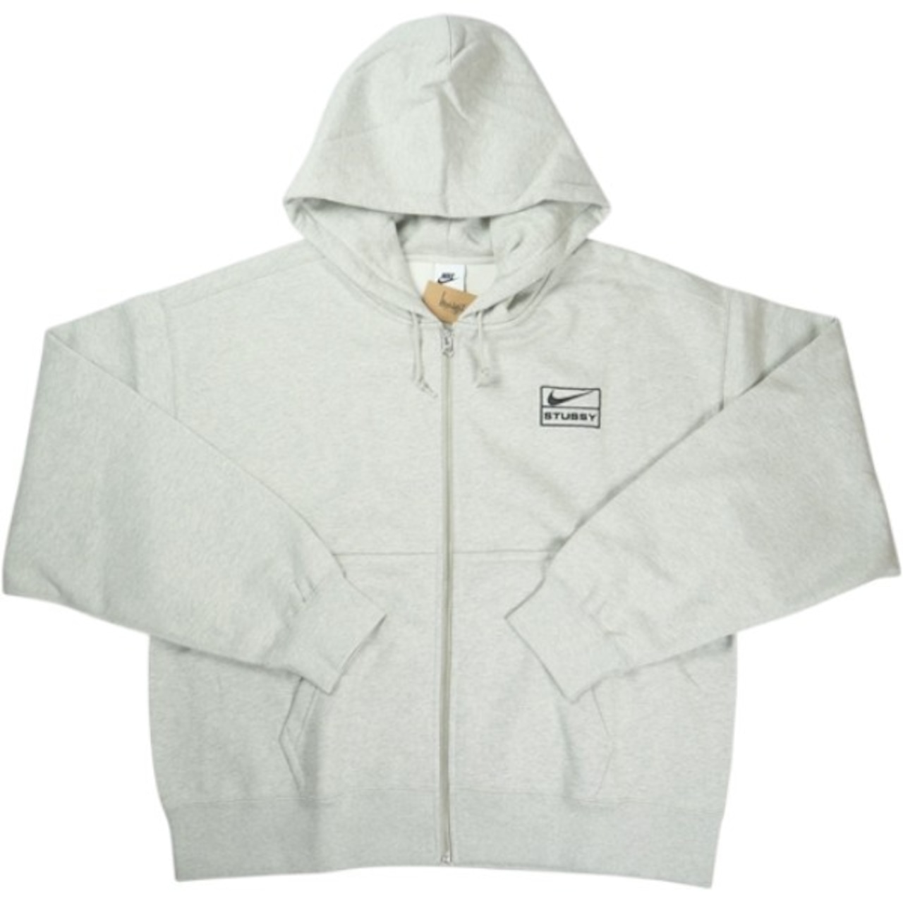 STUSSY ×NIKE 25FW STONE WASHED FLEECE ZIP HOODIE Grey Heather 灰 【新古品・未使用品】