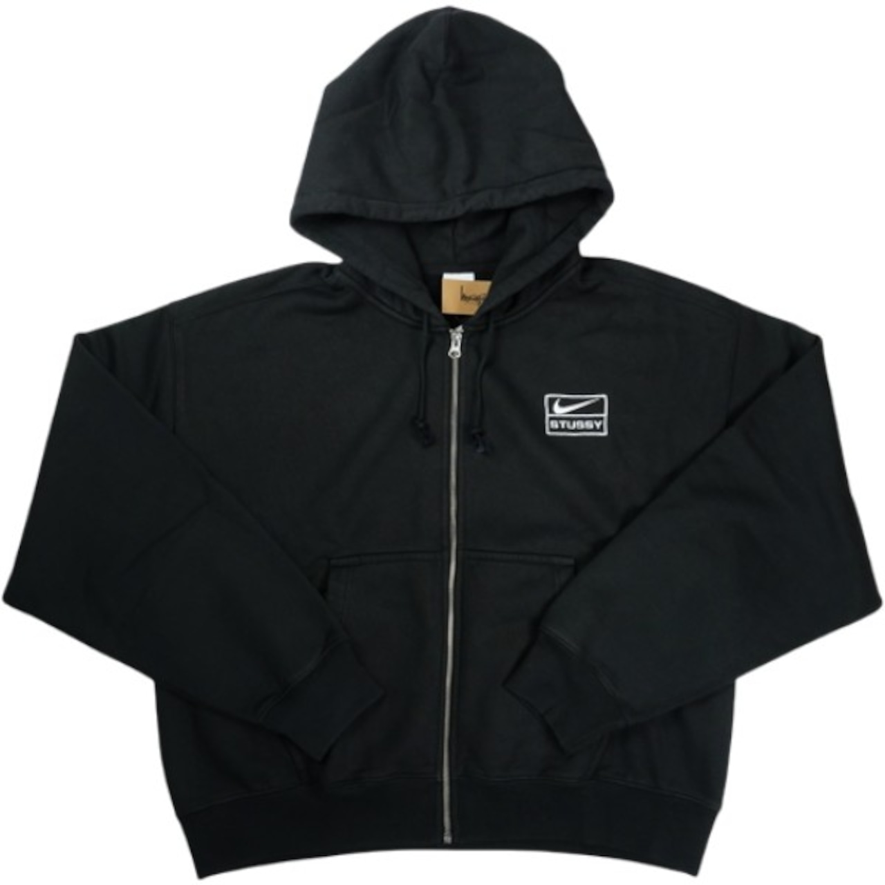 STUSSY ×NIKE 25FW STONE WASHED FLEECE ZIP HOODIE Black 黒 【新古品・未使用品】